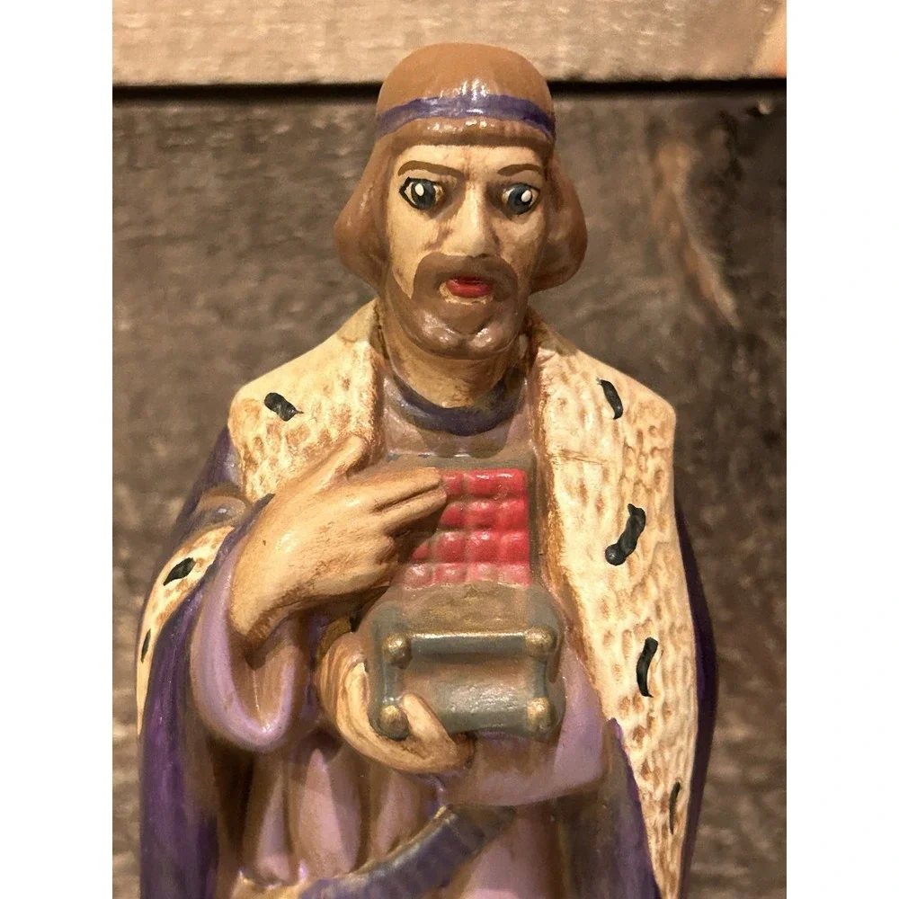Vintage Holland‎ Mold Wise Man King Nativity Figurine Statue Standing 8
